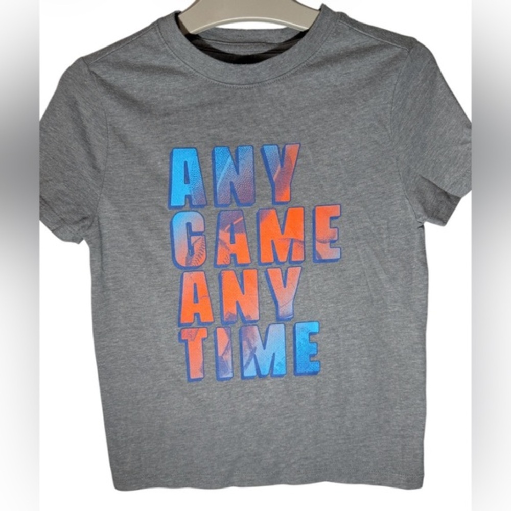 Cat & Jack Boys' Short Sleeve 'Any Game Any Time' T-Shirt Size XS 4/5